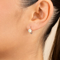 Stella Flower Micro Hoop Earrings