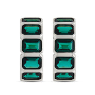 Nyssa Bezel CZ Station Hoop Earrings