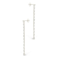 Layken CZ Stationed Stud Earrings