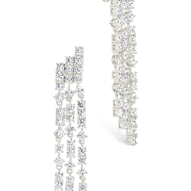 Linda CZ Dangle Stud Earrings