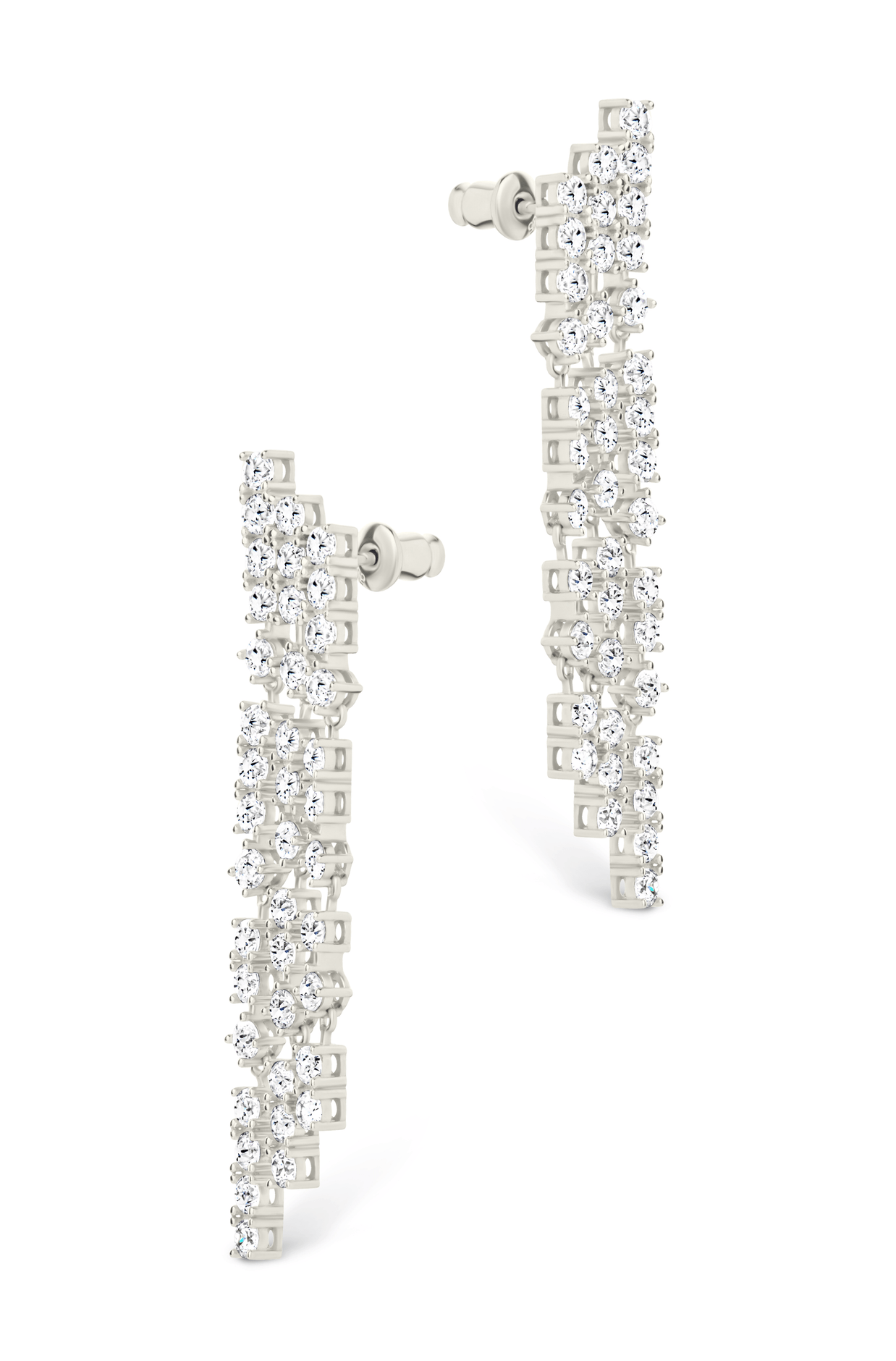 Linda CZ Dangle Stud Earrings