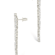Linda CZ Dangle Stud Earrings