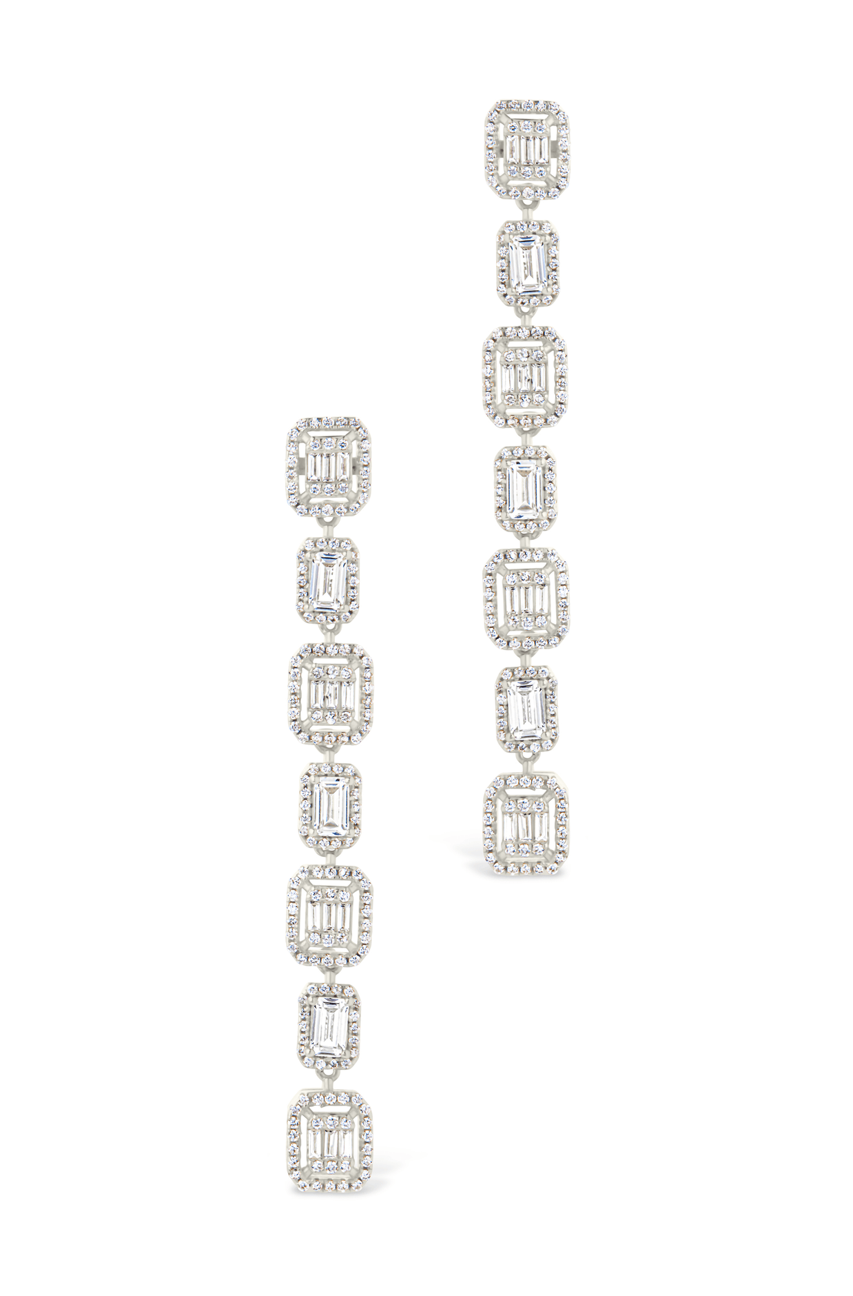 Nancy CZ Drop Stud Earrings