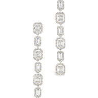 Nancy CZ Drop Stud Earrings