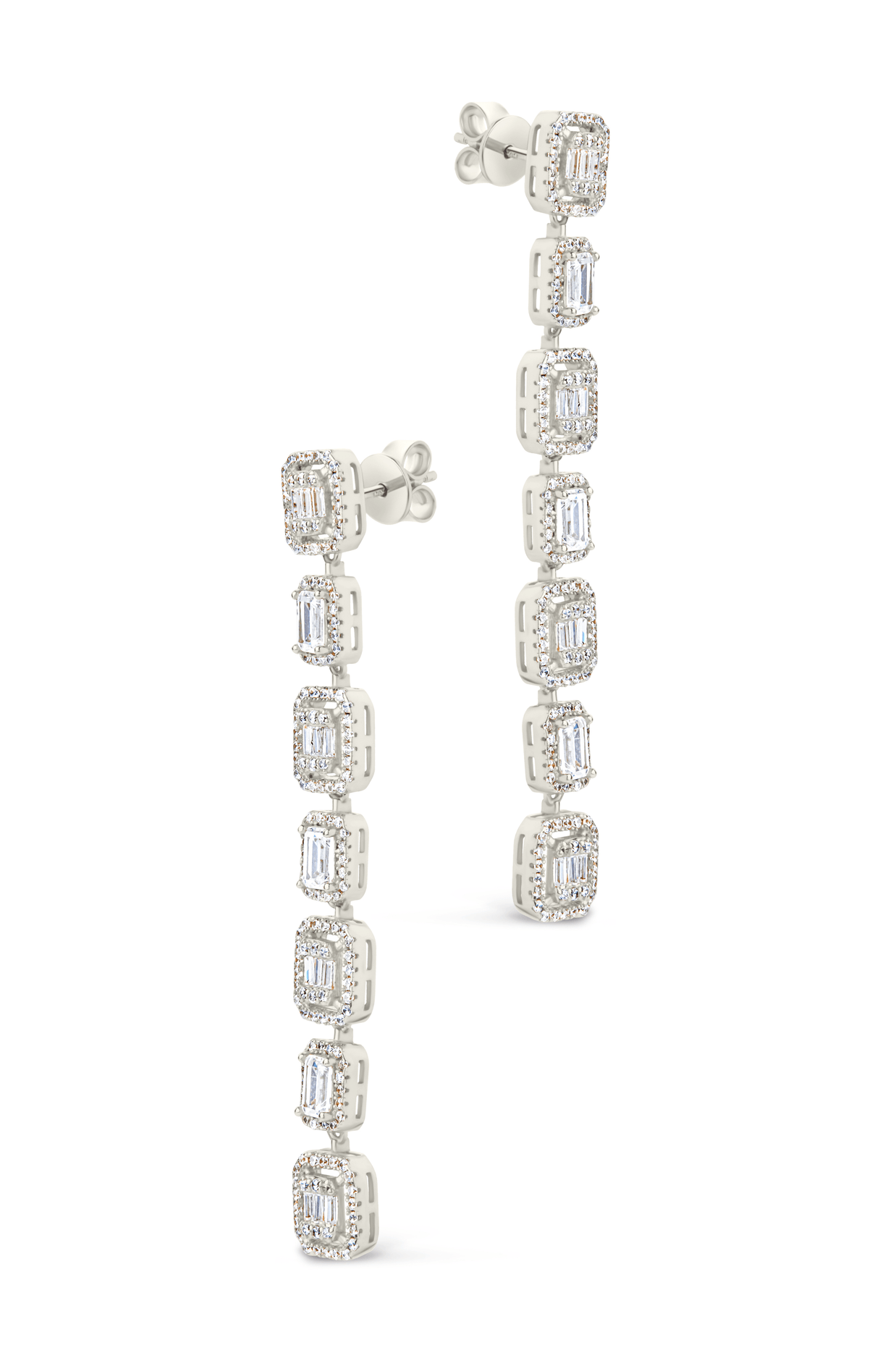 Nancy CZ Drop Stud Earrings