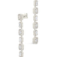 Nancy CZ Drop Stud Earrings