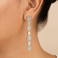 Nancy CZ Drop Stud Earrings