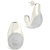 Wesley CZ Statement Huggie Hoop Earrings
