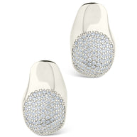 Wesley CZ Statement Huggie Hoop Earrings