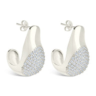 Wesley CZ Statement Huggie Hoop Earrings