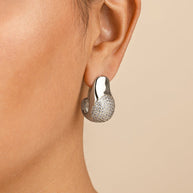 Wesley CZ Statement Huggie Hoop Earrings