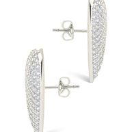 Disco Heart CZ Statement Stud Earrings