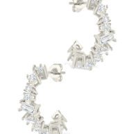 Keziah Geo Cut CZ Hoops