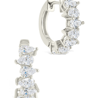 Carina Pear Cut CZ Hoops