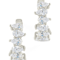Carina Pear Cut CZ Hoops