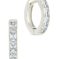 Anwen Emerald Cut CZ Hoops