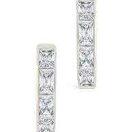 Anwen Emerald Cut CZ Hoops