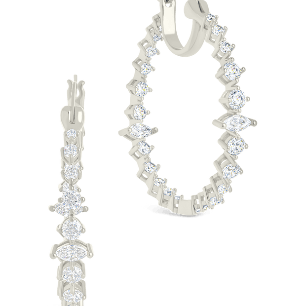 Aaliyah CZ Hoop Earrings