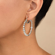 Aaliyah CZ Hoop Earrings