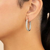 Melba Pave CZ Hoops
