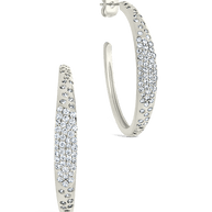 Cherise Pave CZ Hoop Earring