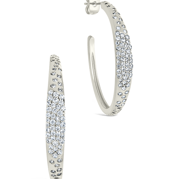 Cherise Pave CZ Hoop Earring