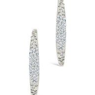Cherise Pave CZ Hoop Earring
