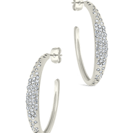 Cherise Pave CZ Hoop Earring