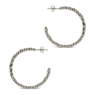 Bezel Set Mixed CZ Hoops