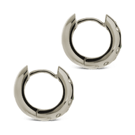 Mixed CZ Chunky Huggie Hoops