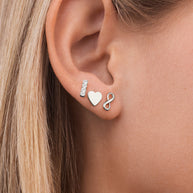 Sterling Silver Heart & Infinity Earring Set of 3