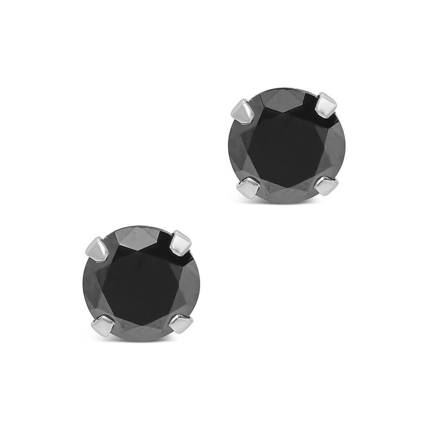 Sterling Silver 7mm Rainbow CZ Studs