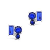 Sterling Silver CZ Cluster Studs