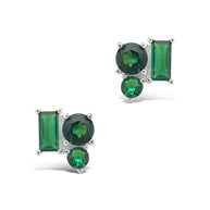 Sterling Silver CZ Cluster Studs