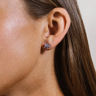 Sterling Silver CZ Cluster Studs