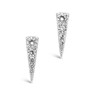 Sterling Silver CZ Pyramid Studs