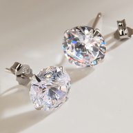 Sterling Silver 8mm CZ Stud Earrings