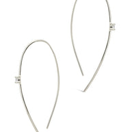 Sterling Silver CZ Studded Threader Earrings