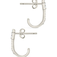 Sterling Silver CZ Star Jacket Earrings