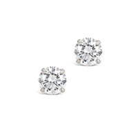 Sterling Silver 4mm CZ Stud Earrings