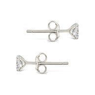 Sterling Silver 4mm CZ Stud Earrings