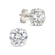 Sterling Silver 6mm CZ Stud Earrings