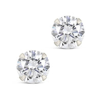 Sterling Silver 6mm CZ Stud Earrings