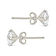 Sterling Silver 6mm CZ Stud Earrings