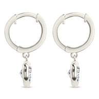 Sterling Silver Lizzy CZ Heart Drop Earrings