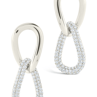 Sterling Silver Taissa CZ Chain Link Studs