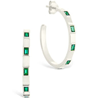 Sterling Silver Asher Flat Polished Hoops