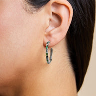 Sterling Silver Asher Flat Polished Hoops