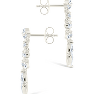 Sterling Silver Adrian CZ Waterfall Statement Studs