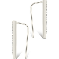 Sterling Silver Janine CZ Geometric Crawler Earrings